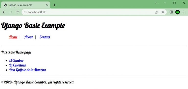 Ejemplo de un proyecto básico con Python, Django y PyCharm - II